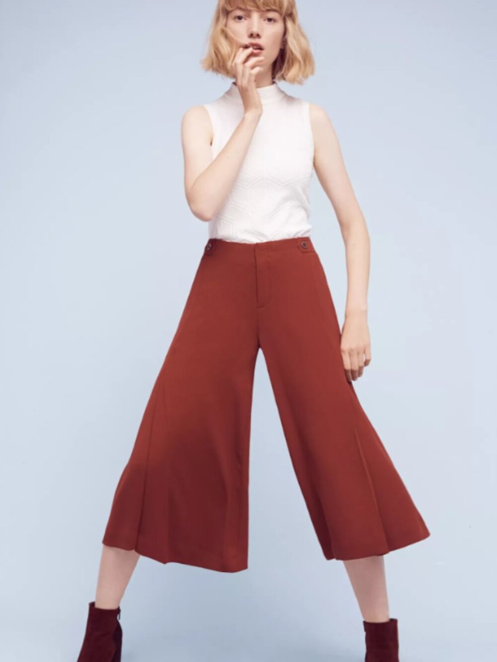 The Essential Wide Leg Culotte Size 8 by Anthropologie